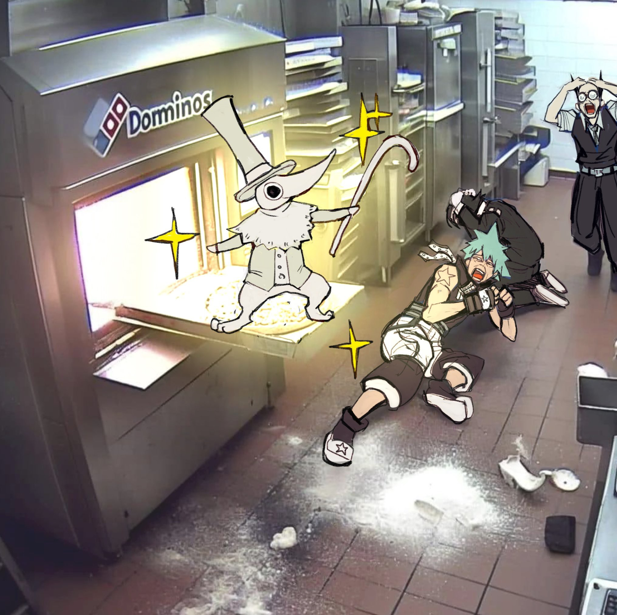 edited images of excalibur making everyone scared.